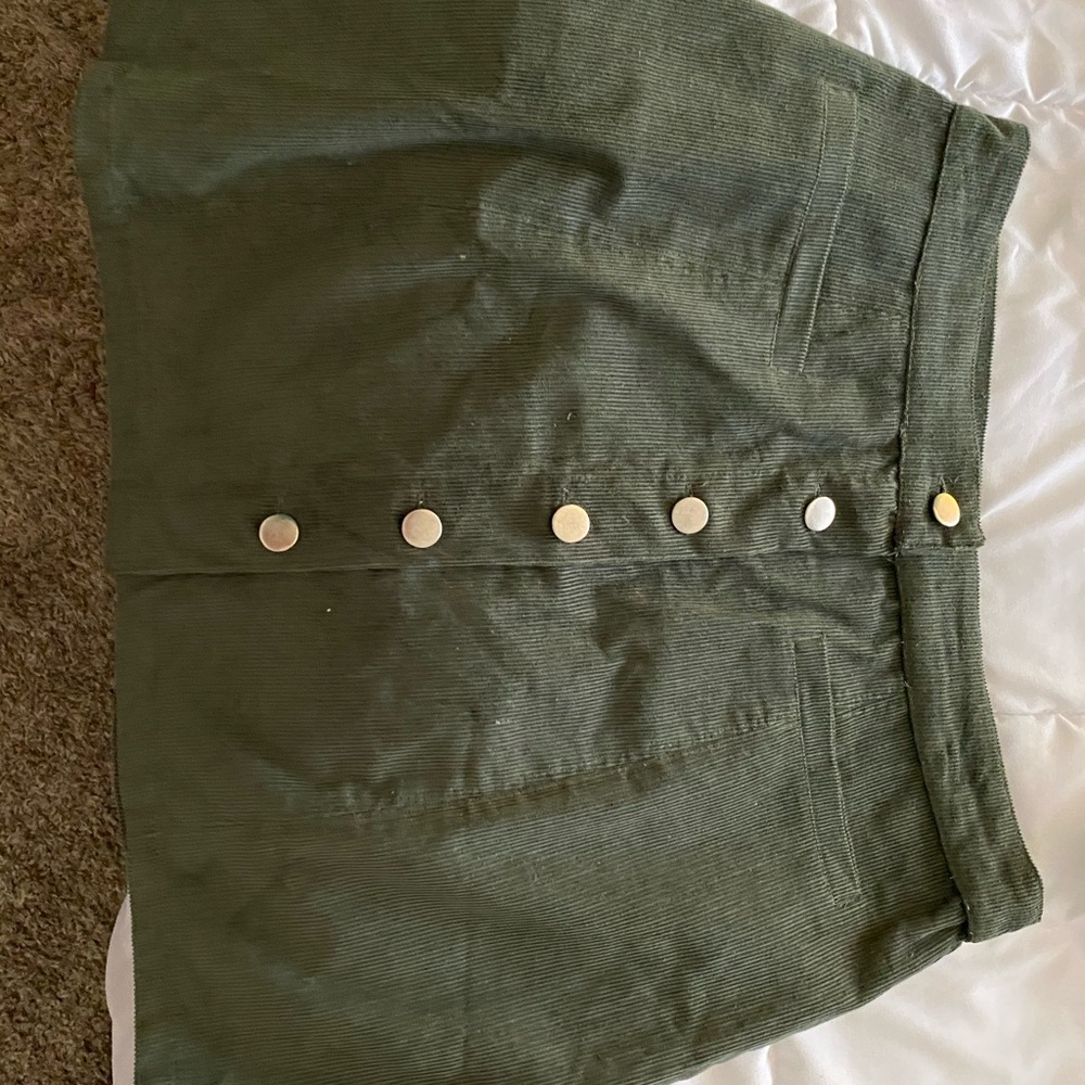 Button up corduroy skirt